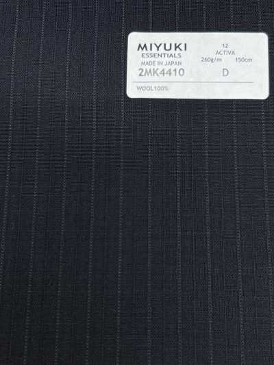 2MK4410 26SS 御幸布料 MIYUKI ESSENTIALS ACTIVA 藏青條紋