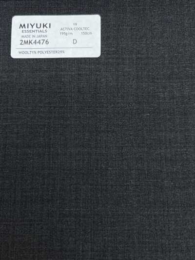 2MK4476 26SS 御幸布料 MIYUKI ESSENTIALS ACTIVA ACTIVA COOLTEC 炭灰色 素面