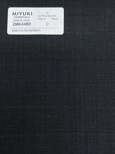 2MK4480 26SS 御幸布料 MIYUKI ESSENTIALS ACTIVA ACTIVA COOLTEC 海軍藍 格紋