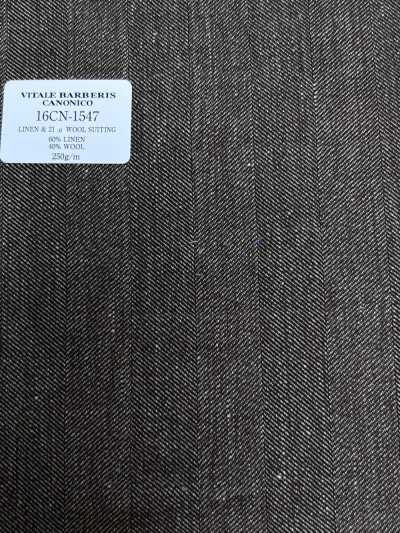 16CN1547 26SS VBC 維塔萊·巴貝里斯·卡諾尼科 亞麻 & 21微米羊毛西裝面料