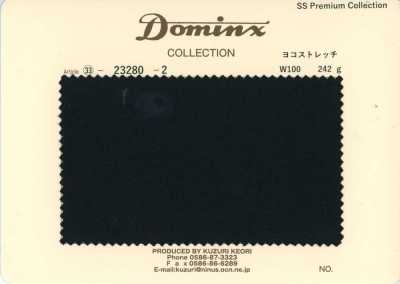 23280-2 經典 褲裝系列 橫向彈力 羊毛100% DOMINX 高級系列 黑色