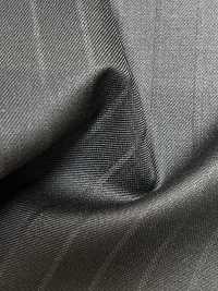 69580-17 26AW HERDREX【Silk & Wool】真絲羊毛 黑色 暗紋條紋[布料] 國島株式會社 更多照片