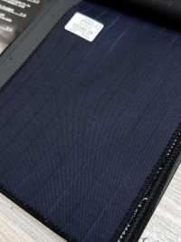 69580-38 26AW HERDREX【Silk & Wool】真絲與羊毛 藏青色 暗紋條紋[布料] 國島株式會社 更多照片