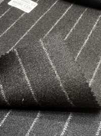 69582-13 26AW HERDREX【Tasmanian Flannel】真絲與羊毛 黑色條紋[布料] 國島株式會社 更多照片