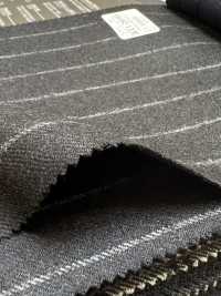 69582-13 26AW HERDREX【Tasmanian Flannel】真絲與羊毛 黑色條紋[布料] 國島株式會社 更多照片