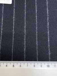 69582-20 26AW HERDREX【Tasmanian Flannel】真絲與羊毛 藏青色條紋[布料] 國島株式會社 更多照片