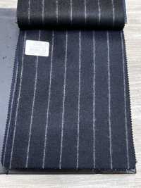 69582-20 26AW HERDREX【Tasmanian Flannel】真絲與羊毛 藏青色條紋[布料] 國島株式會社 更多照片