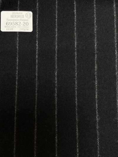 69582-20 26AW HERDREX【Tasmanian Flannel】絲毛 海軍藍 條紋