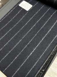 69582-34 26AW HERDREX【Tasmanian Flannel】真絲與羊毛 藏青色 條紋[布料] 國島株式會社 更多照片