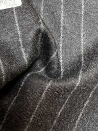 69582-41 26AW HERDREX【Tasmanian Flannel】真絲羊毛炭灰色條紋[布料] 國島株式會社 更多照片