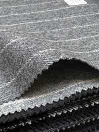 69582-55 26AW HERDREX【Tasmanian Flannel】真絲與羊毛 灰色條紋[布料] 國島株式會社 更多照片