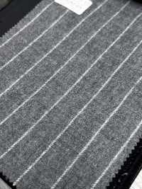 69582-69 26AW HERDREX【Tasmanian Flannel】真絲與羊毛 淺灰色條紋[布料] 國島株式會社 更多照片