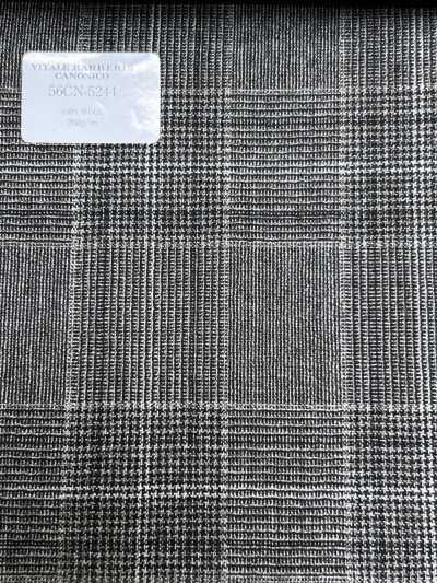 56CN5244 CANONICO（卡諾尼科） 磨毛熱帶呢 棕色格倫格紋