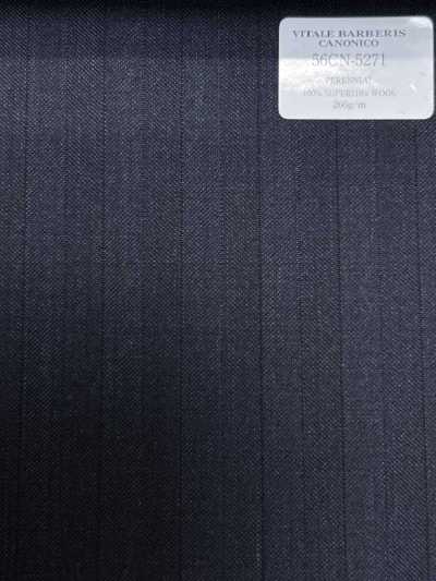 56CN5271 CANONICO PERENNIAL-CLASSICS 深藏青 條紋