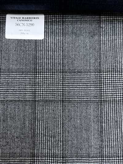 56CN5290 CANONICO（卡諾尼科） 磨毛熱帶呢 棕色格倫格紋