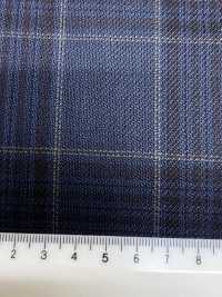SK6531-GR 日本製 真絲羊毛彈力 綠色 格紋[布料] 細井商事株式會社 更多照片