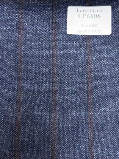LP6606 Loro Piana 海軍藍×紅色 條紋