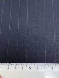 4MR4682 26AW Super100's × CASHIMERE 藏青色條紋[布料] 美雪毛紡廠 更多照片