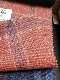 AR6556 ARISTON Super130's 橘色格紋[布料] 細井商事株式會社 其他圖片
