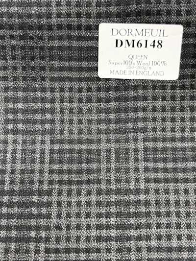 DM6148 DORMEUIL QUEEN Super100's 灰色 格紋