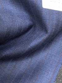 DM6155 DORMEUIL QUEEN Super100's 海軍藍×棕色 條紋[布料] 細井商事株式會社 其他圖片
