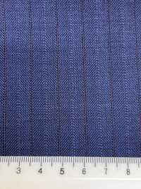 DM6155 DORMEUIL QUEEN Super100's 海軍藍×棕色 條紋[布料] 細井商事株式會社 其他圖片