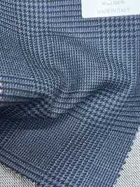 CR6612 CARNET 3PLY 海軍藍 格倫格紋[布料] 細井商事株式會社 其他圖片