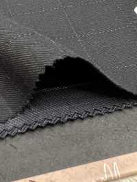 ZA4641 MARZOTTO Super110's 黑×藍 刺繡格紋[布料] 細井商事株式會社 其他圖片