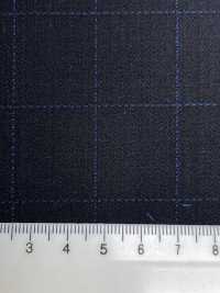 ZA4641 MARZOTTO Super110's 黑×藍 刺繡格紋[布料] 細井商事株式會社 其他圖片