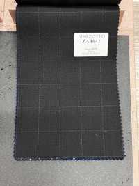ZA4641 MARZOTTO Super110's 黑×藍 刺繡格紋[布料] 細井商事株式會社 其他圖片