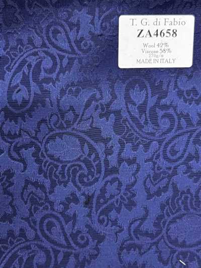 ZA4658 T.G.di Fabio 藍色 佩斯利提花